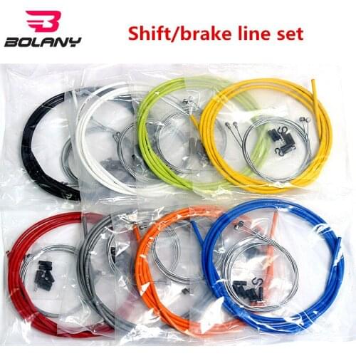 Brand 8 color 2 meters road bike mountain bike brake cable tray set brake housing cable / shift bicycle cable core cap set