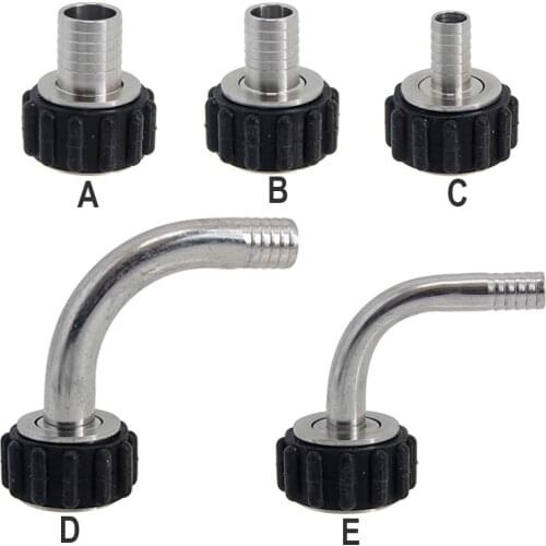 Cool Touch Quick Connectors 1/2" BSP 304 Stainless Steel Silicone Grip Food Grade O-ring Homebrew Pipe Pump Fitting