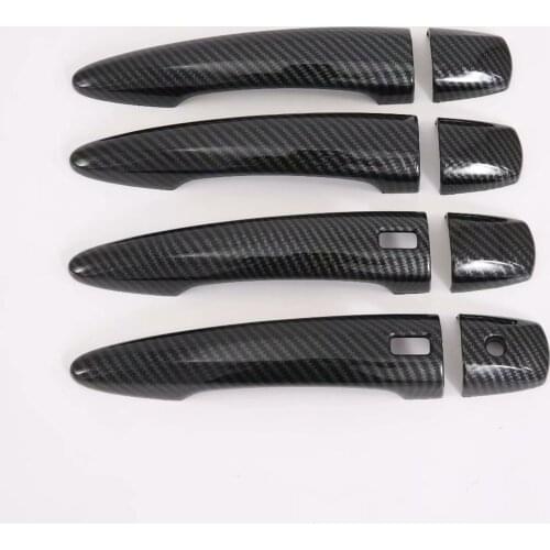 Car The door handle covers ABS Carbon fiber style Accessories Stickers For Nissan Teana 2019 Car Styling