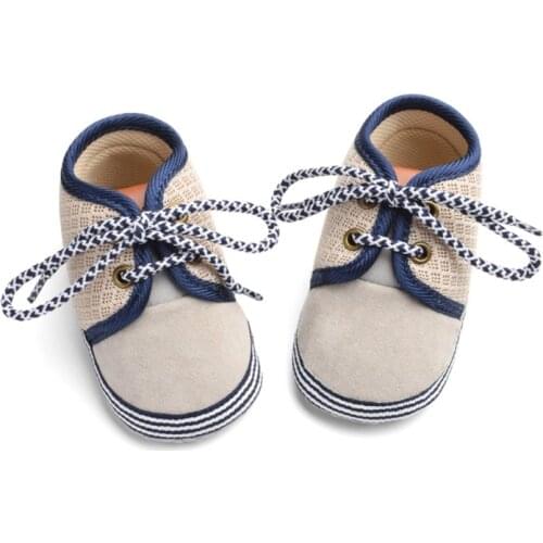 Baby Shoes First Walker Newborn Blue Pattern Round Lace Cotton Mesh Stitching Shoes Baby Boy Girl Shoes sx1