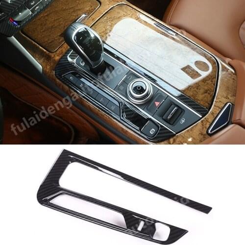 For Maserati Levante 2016-2020 Carbon Fiber ABS Silver Interior Gear Shift Box Panel Cover Trim Car Styling Accessories