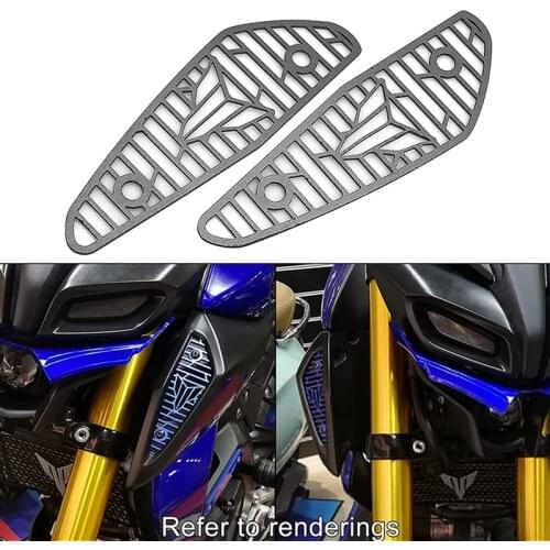 Motorcycle Air Intake Filter Protection Cover Fuel Tank Air Intake Hole Trim Cover for Yamaha MT125 MT-15 2018 -2020