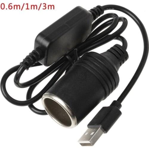 Hot sale Converter Adapter Wired Socket Female Power Cord Controller USB Port to 12V Car Cigarette Lighter