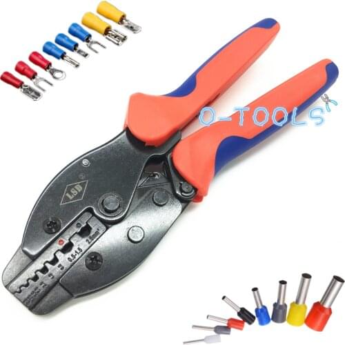 LY-06WF2C high quality crimping tools 0.5-2.5mm2 wire-end ferrules and insulated cable connector crimping pliers 20-13AWG