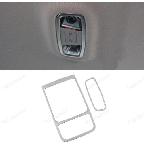 Roof Reading Light Lamp Cover decoration stainless steel Trim sticker Frame interior Molding For Audi A3