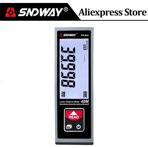 SNDWAY Laser Distance Meter 40m 50m 60m Rangefinder Laser Distance Measurer Electronic Roulette Lazer Ruler Digital Range Finder