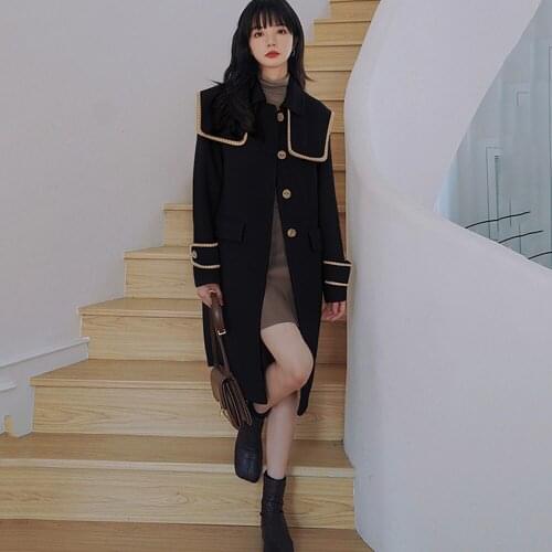 Женские синие пальто LSHITT China At AliExpress