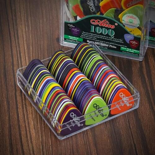 30/40/50 Pcs/Box ABS Plastic Guitar Picks Bass Plectrum Mediator Guitar Accessories Thickness 0.58-1.5 mm