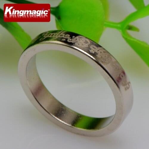 Mini Silver PK Ring Lettering Magic Rings Strong Magnetic Ring Size 18 19 20 21mm Magic Tricks Magic Props