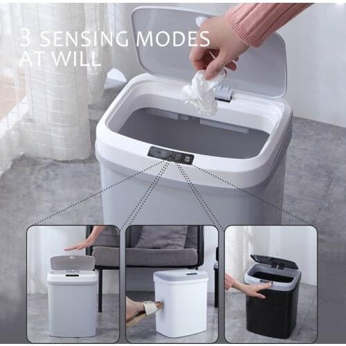 Automatic Induction Trash Can Automatic Touchless Smart Infrared Motion Sensor Rubbish Waste Bin Kitchen Trash Can Garbage Bins