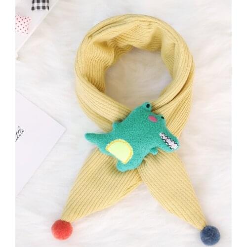 Wonderlife new childrens scarf autumn and winter knitted warmth thick quilted baby scarf cute cartoon animal cute