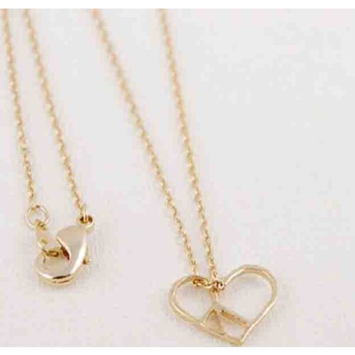 Wholesale 10pc Broken Heart Anime Pendant Necklace Silver Gold Color Women Chain Jewelry Free Shipping