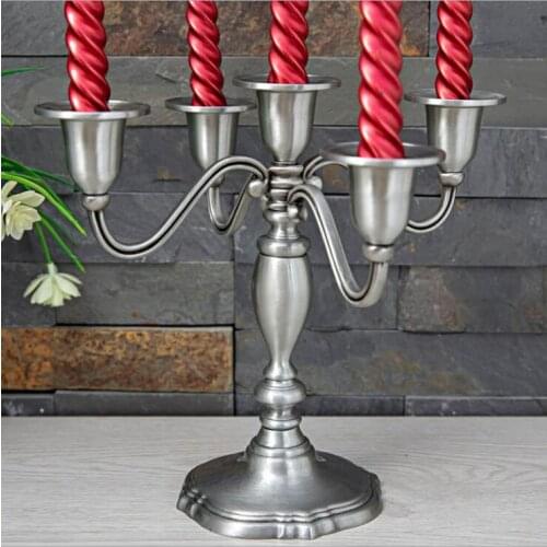 Europe alloy metal candle stand for home decoration antique candlestick wedding decorative Retro candle holders for table ZT167