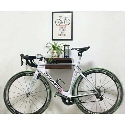 Solid wood display frame, home parking frame, road bike display frame, bicycle wall mount, bicycle frame hook