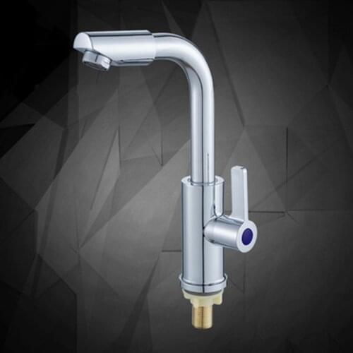 360 Degree Rotation Bathroom Faucets Single Cold Universal Swivel Basin Mixer Household Sink Cold Water Tap Kitchen Accessories