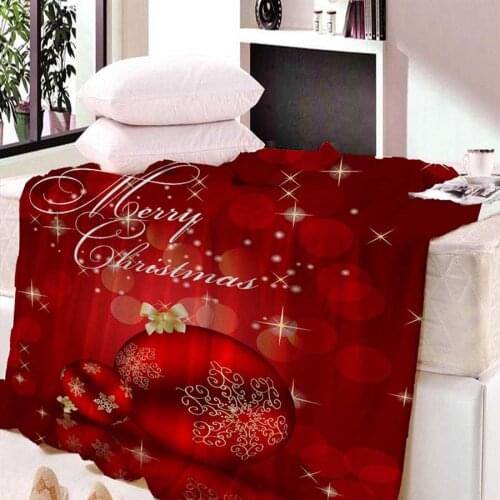 Super soft Plush Coral Fleece Christmas decorative throw Blanket 3d printed Nordic style for bed sofa Bedspread blanket
