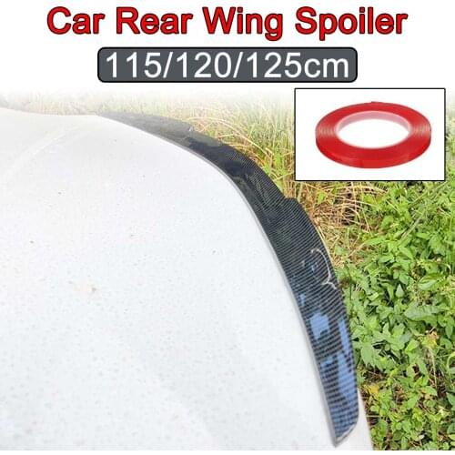 V-Type Rear Spoiler 115cm Universal Roof Spoilers Car-Styling Carbon Fiber Tail Spoiler DIY Refit Spoiler for all type of car