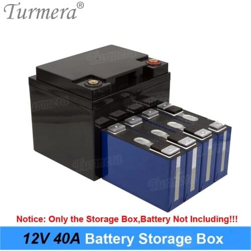 12V Battery Storage Box for 3.2V Lifepo4 Battery Use Can Build 40Ah to 100Ah for Solar System Uninterrupted Power Supply Turmera