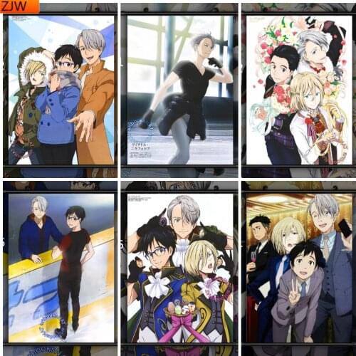 Yuri on Ice Group Anime Manga Diamond Painting Diamond Inlaid Diamond Mosaic Diamond Embroidery Cross Stitch Kits Home Decor