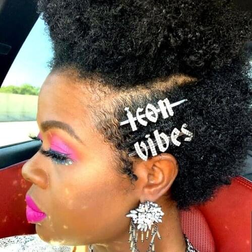 "Icon&Vibes" 2Pcs/Set Gothic Words Hairclips Hot Fashion Letters Hair Pins Headwear Hair Jewelry Hair Accessories WHOLESALE