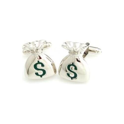 Dollar Money Bag Cufflink Cuff Link 15 Pairs Wholesale Free Shipping