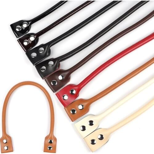 1 pair Genuine Leather Handles 58cm Durable Shoulder Bag Detachable Belt Women Handle Straps DIY Replacement Handbag Straps