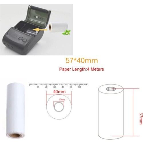 1 Rolls 57x40mm Thermal Receipt Paper Roll For Mobile POS 58mm Thermal Paper Printer