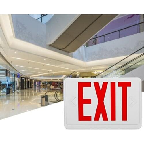 1 Pc LED Exit Sign Fire Emergency Indicator Light Red Exit Emergency Evacuation Light Multi-Scene Application Light