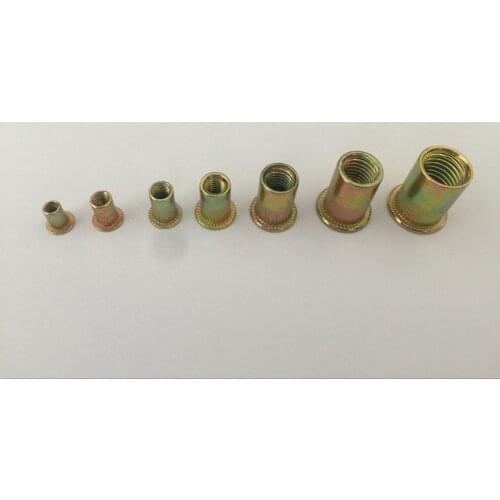 100PCS M3/M4/M5/M6/M8/M10 rivet nuts countersunk head column pattern rivet nuts knurled rivet nuts countersunk head rivet nut