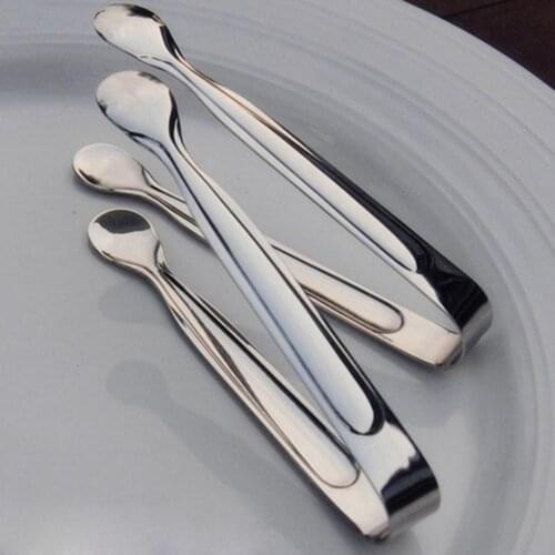 2Pcs Stainless Steel Sugar Clamp Ice Cube Tongs Coffee Bar Buffet Pastry Clip
