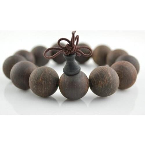 5pcs Ancient 18mm Black Agilawood Bracelets For Men Buddhist Prayer Bracelet For Men Jewelry