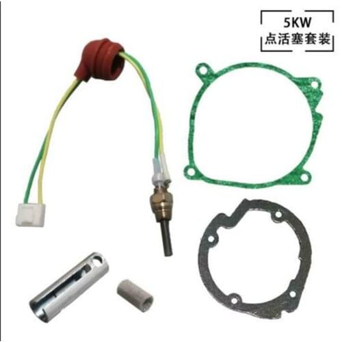 1Set 5PCS Car Air Diesel Gaskets Strainers 12VCeramic Glow Plug For 2kw Air Diesel Heater