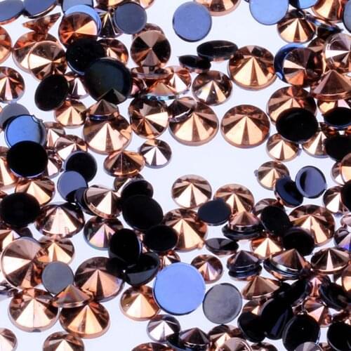 Acrylic Rhinestones 4mm 5mm 6mm 10mm 1000pcs or 500pcs Ceopper Flatback Pointed Glue On Diamond DIY Backpack Nail Art Decoration