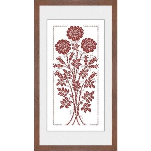 Bouquet cross stitch kit 18ct 14ct 11ct counted white cloth cotton thread sewing craft wall hangings embroidery kit for beginner