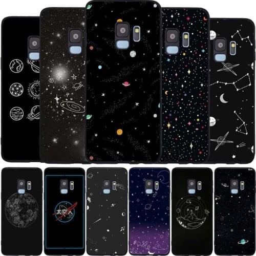 Planet black Soft phone Case For Samsung S20 S10 S9 S8 S7 edge Plus Lite Note 8 9 10 A6 A7 A8 A9 2018 Cover