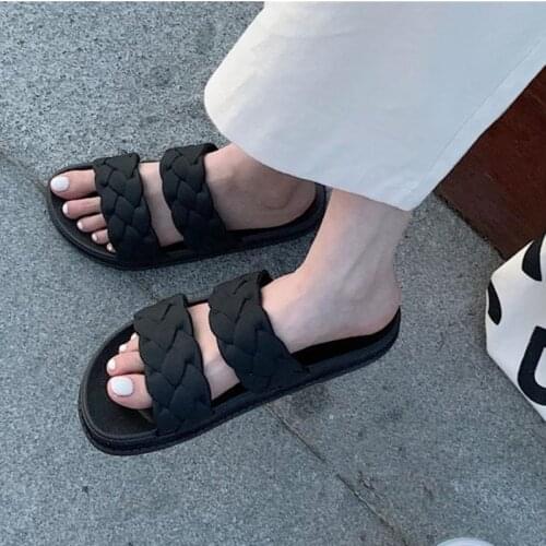 COSMAGIC New Summer Women PVC Slippers Casual Beach Outside Weave Buckle Non-slip Slide Shoe