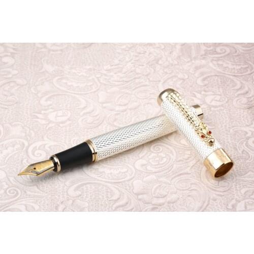 JINHAO 1200 Pearl White Luxurious Business Broad Nib fountain Pens New office Business school writing pen