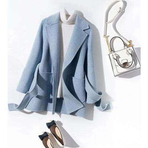 KMETRAM 100% Wool Coat Female Jacket Woman Spring 2020 Korean Woolen Coats and Jackets Women windbreaker Chaqueta Mujer MY2681