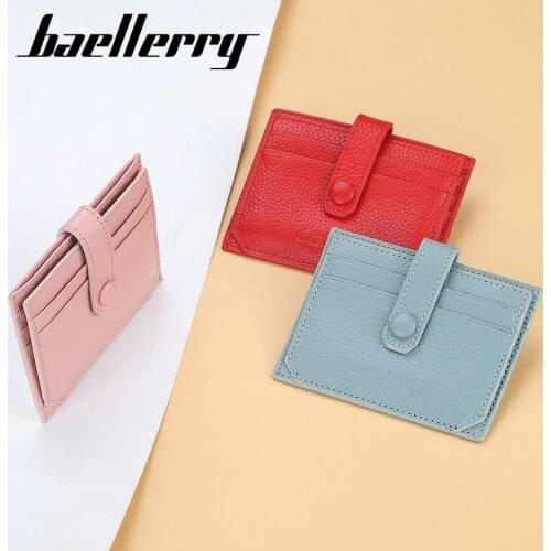 Baellerry Leather Women Wallet Hasp Small Slim Coin Pocket Purse Women Wallets Cards Holders Luxury Brand Wallets Designer Purse