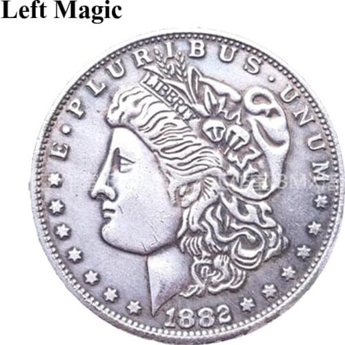1PC Magnetic Copper Morgan Coins Magic Tricks Magician Close Up Street Gimmick Props Illusion Accessories Funny