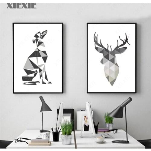 Minimalist Italian Greyhound Dog Art Prints Canvas Painting Deer Nordic Wall Art Pictures Posters Aesthetic Room Decor