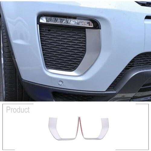 For Land Rover Range Rover Evoque 2016 2017 2018 ABS Chrome Car Front Fog Lamp Frame Cover Trim Auto Accessories