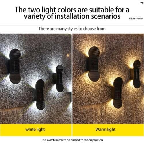 4PCS Solar Wall Lights Outdoor Dynamic Lighting Outside Decorative IP65 Waterproof Solar Deck Lights For Garden Fence Patio Yard