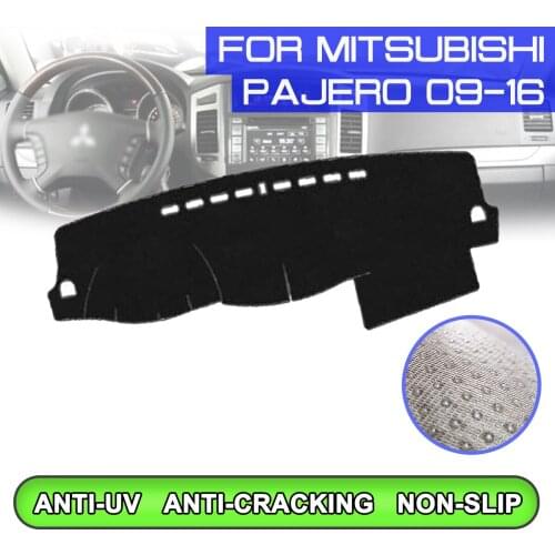 Car Dashboard Mat Anti-dirty Non-slip Dash Cover Mat UV Protection Shade for Mitsubishi Pajero 2009 2010 2011 2012 2013-2016
