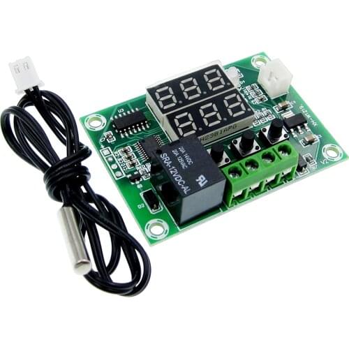 XH-W1219 DC 12V Dual LED Digital Display Thermostat Temperature Controller Regulator Switch Control Relay NTC Sensor Module