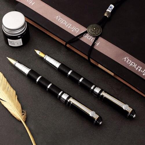 Luxury Metal Ballpoint Fountain Pen Business Student Writing Tool Calligraphy Office School Supplies 77HA
