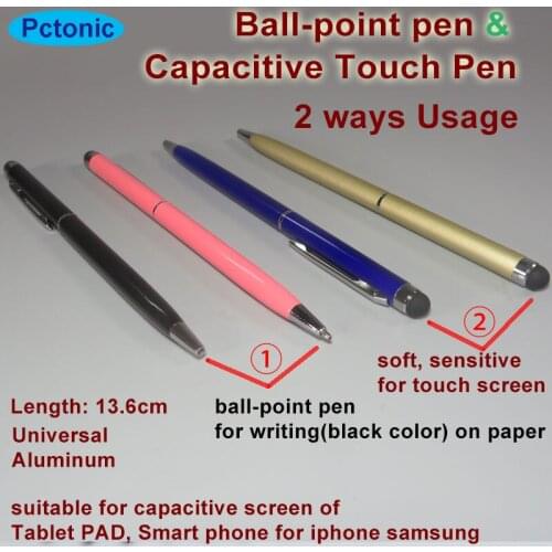 Touch stylus Capacitive pen with ball-point pen 2-in-1dual usage buy 2 send 3 pcs