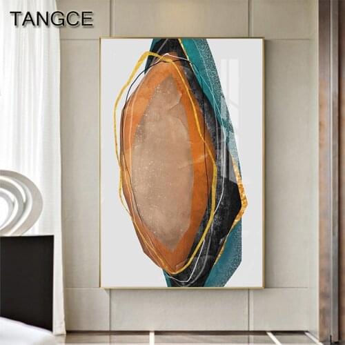 Modern Abstract Stones Geometric Canvas Painting Contemporary Wall Art Pictures Posters and Prints Living Room Home Decoration