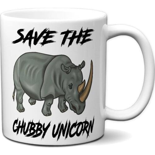 Save The Chubby Unicorns Hipster Funny White Coffee Mug Funny 11 Ounce White Coffee Mug