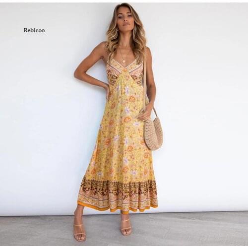 Summer Bohemian Pink Dress for Women Fashion Sleeveless Sexy Girls Clothing Vintage Casual Womens Soft Blackless Robe